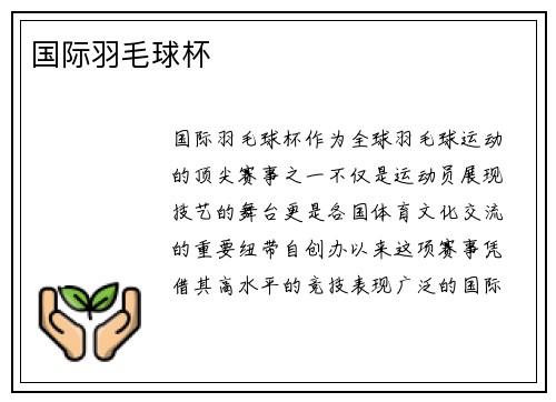 国际羽毛球杯